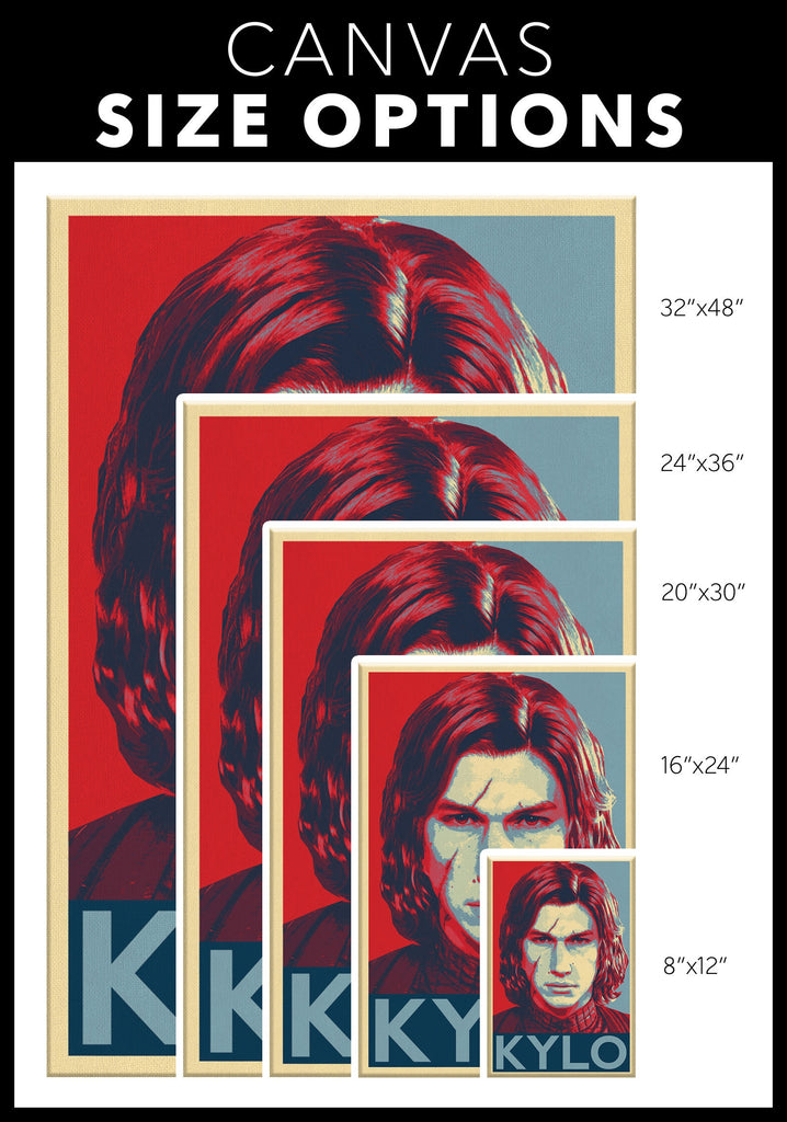 Kylo Ren Pop Art Illustration - Star Wars Home Decor in Poster Print or Canvas Art