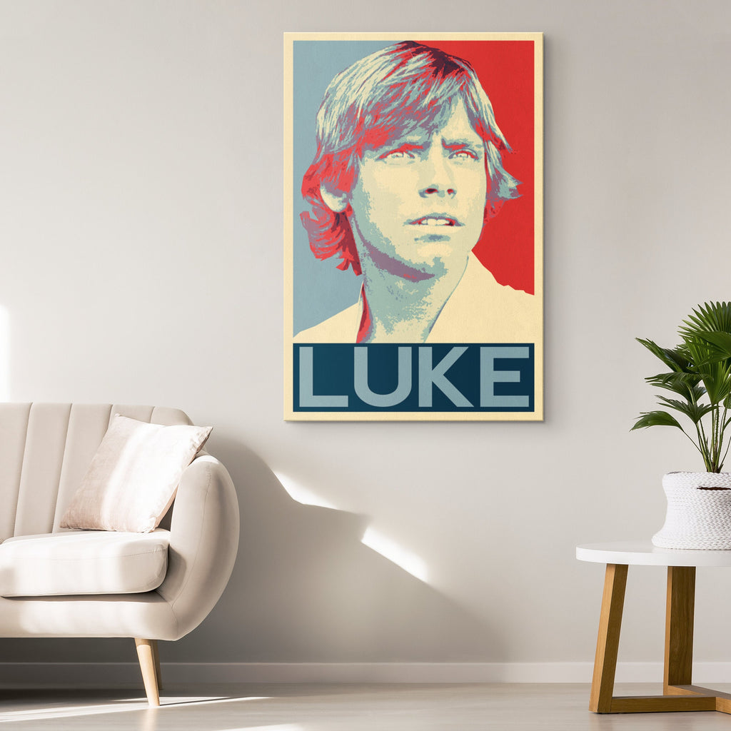 Luke Skywalker Pop Art Illustration - Star Wars Home Decor in Poster Print or Canvas Art