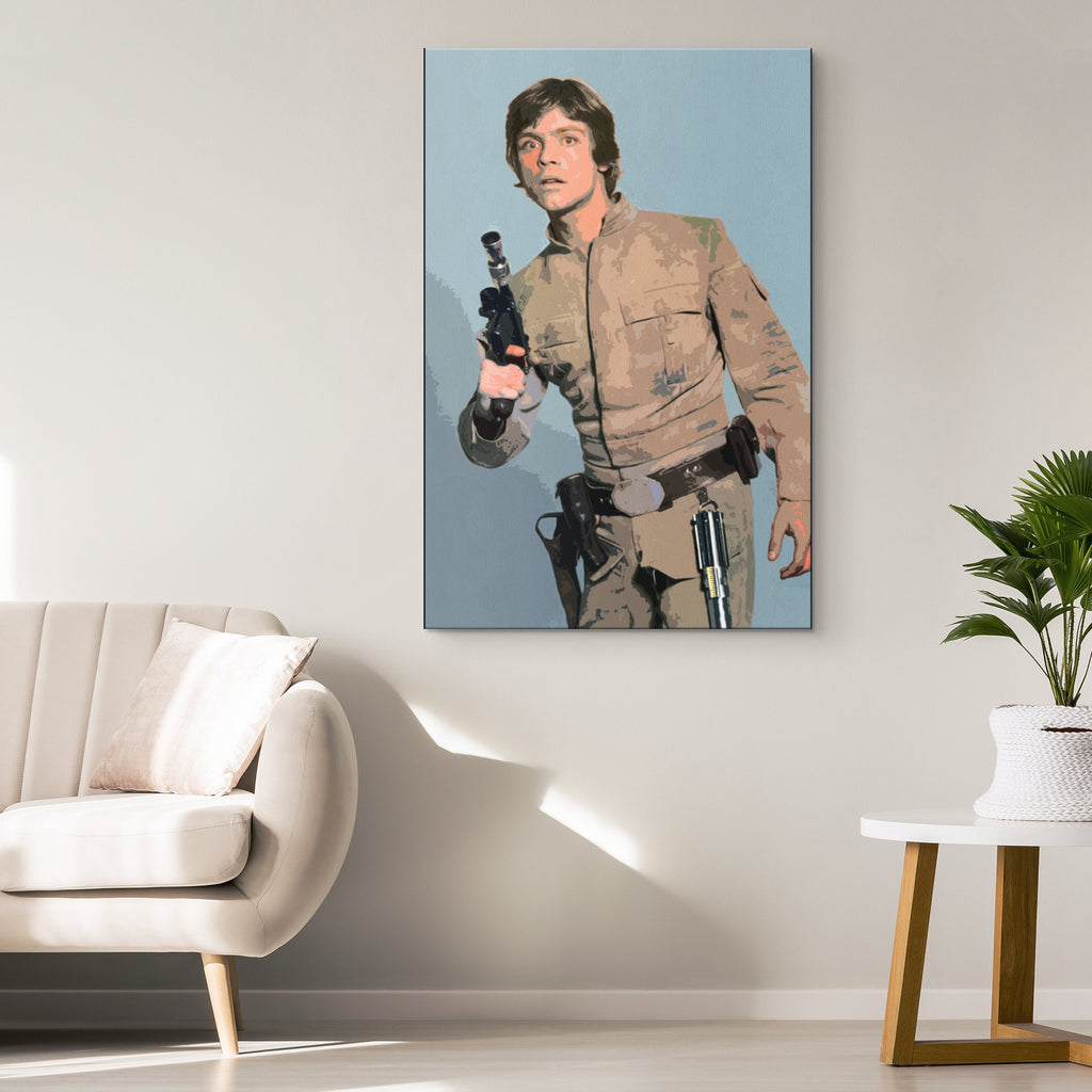 Luke Skywalker Pop Art Illustration - Star Wars Home Decor in Poster Print or Canvas Art