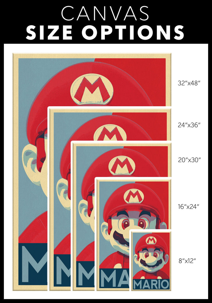 Mario Pop Art Illustration - Video Game Home Decor in Poster Print or Canvas Art