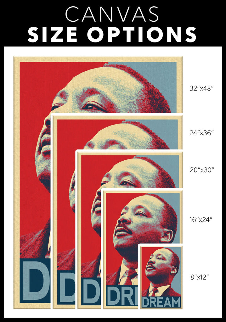 Martin Luther King Jr ‘Dream’ Pop Art Illustration - Civil Rights Black History Home Decor in Poster Print or Canvas Art