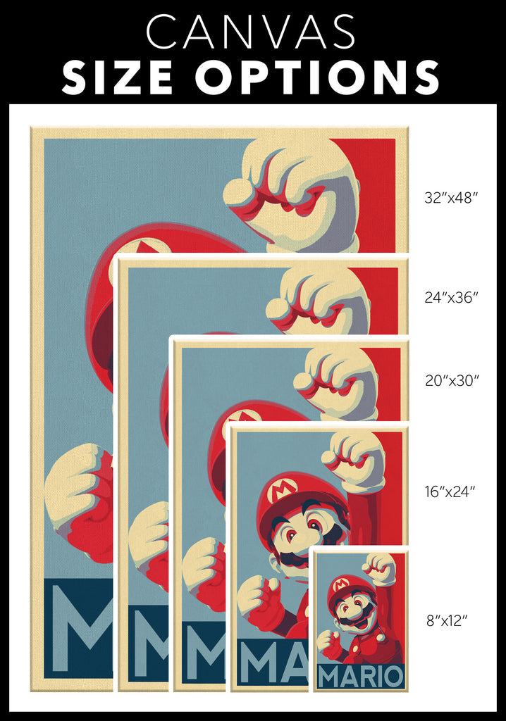 Mario Pop Art Illustration - Video Game Home Decor in Poster Print or Canvas Art