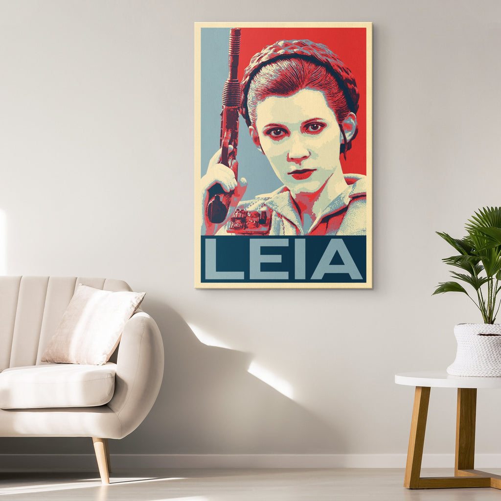 Princess Leia Pop Art Illustration - Star Wars Home Decor in Poster Print or Canvas Art