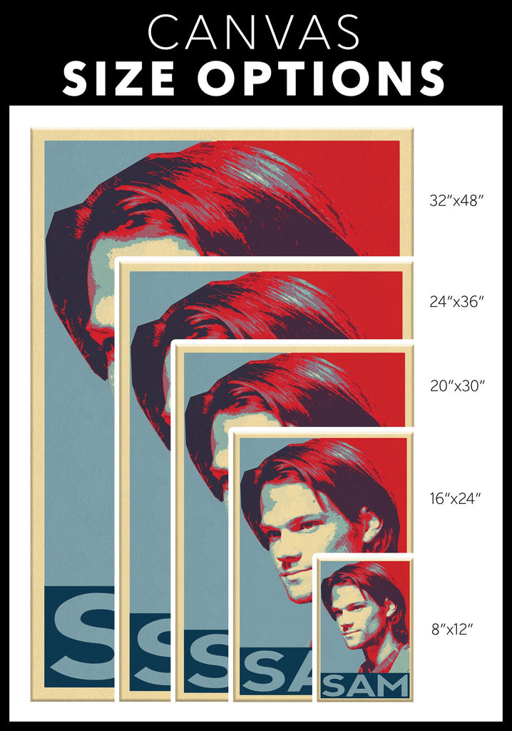 Sam Winchester Pop Art Illustration - Supernatural Television Home Decor in Poster Print or Canvas Art