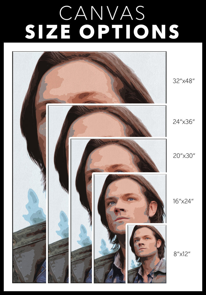 Sam Winchester Pop Art Illustration - Supernatural Television Home Decor in Poster Print or Canvas Art