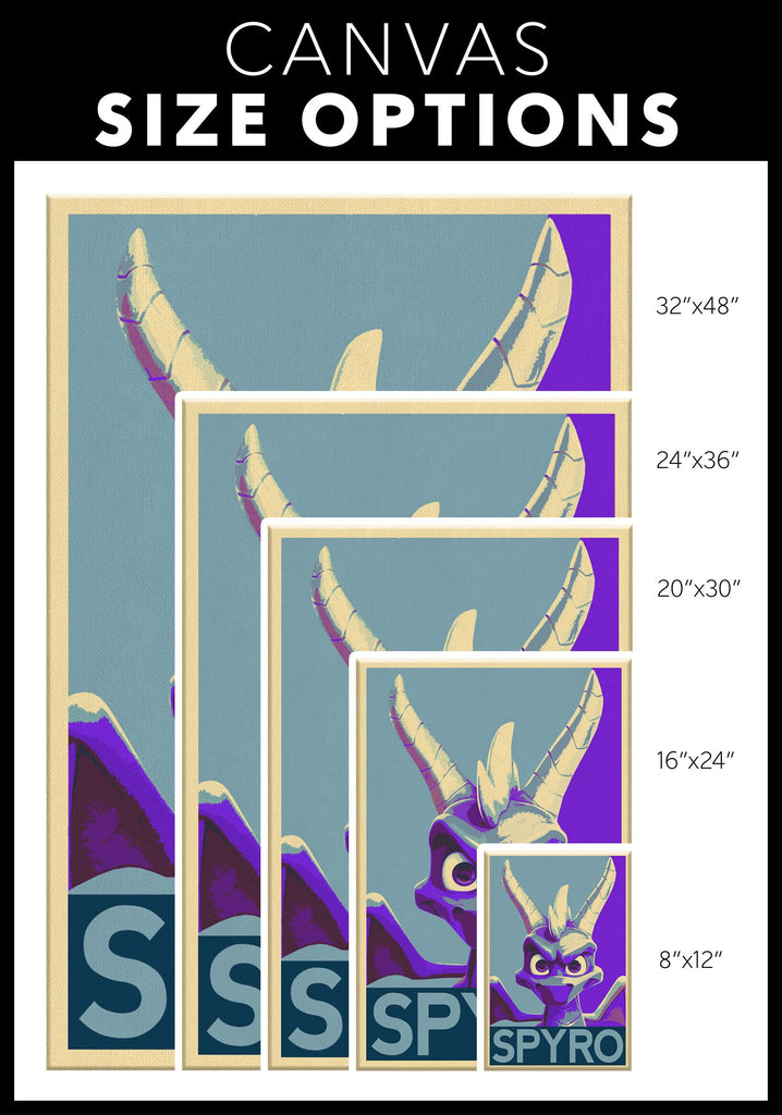 Spyro The Dragon Pop Art Illustration - Video Game Home Decor in Poster Print or Canvas Art