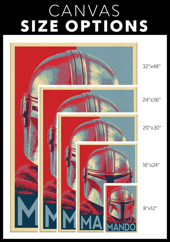 The Mandalorian Pop Art Illustration - Star Wars Home Decor in Poster Print or Canvas Art