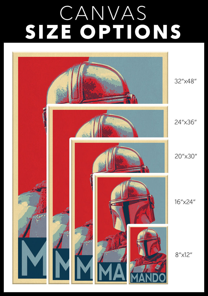 The Mandalorian Pop Art Illustration - Star Wars Home Decor in Poster Print or Canvas Art