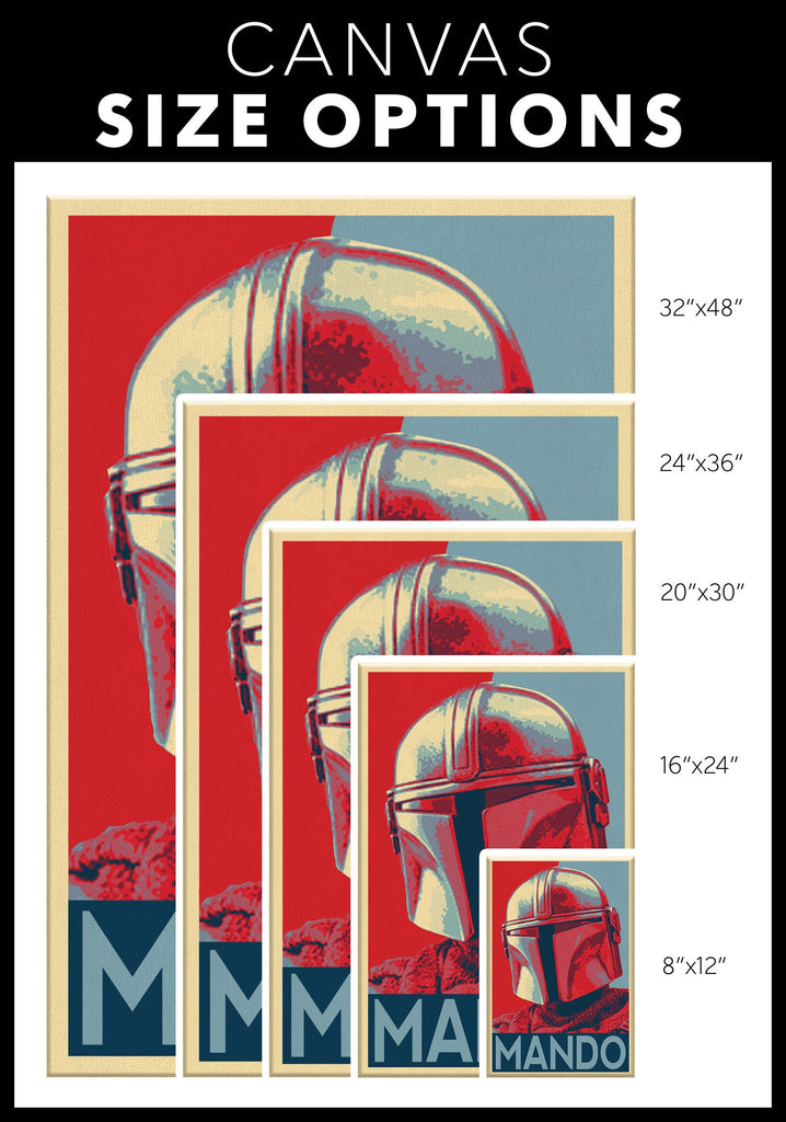 The Mandalorian Pop Art Illustration - Star Wars Home Decor in Poster Print or Canvas ArtThe Mandalorian