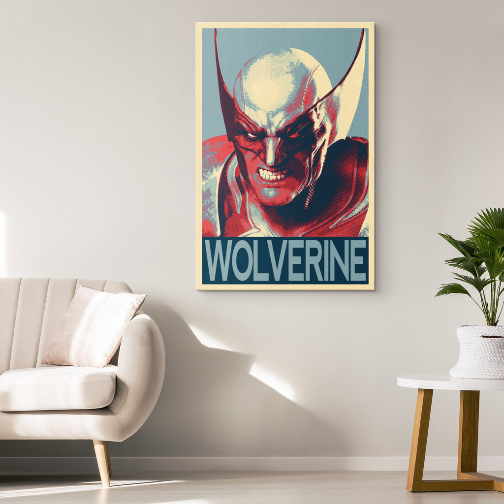 Wolverine X-Men Pop Art Illustration - Marvel Superhero Home Decor in Poster Print or Canvas Art