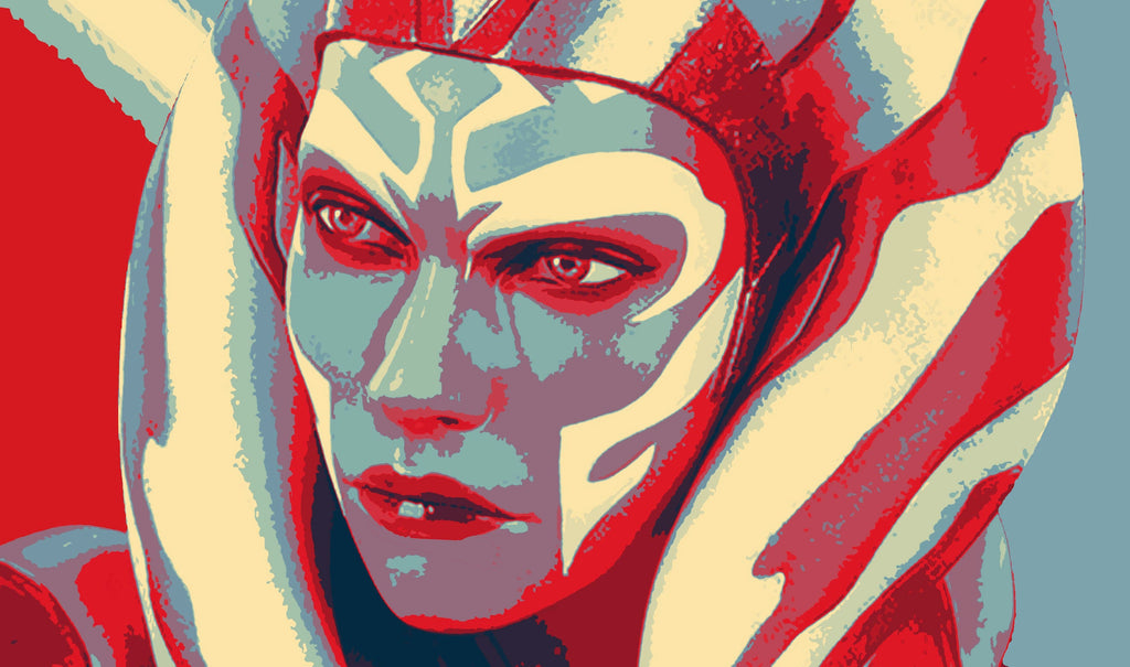 Ahsoka Tano Pop Art Illustration - Star Wars Home Decor in Poster Print or Canvas Art