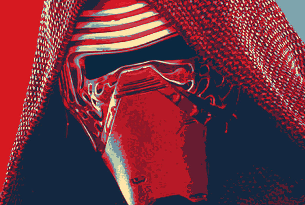 Kylo Ren Pop Art Illustration - Star Wars Home Decor in Poster Print or Canvas Art