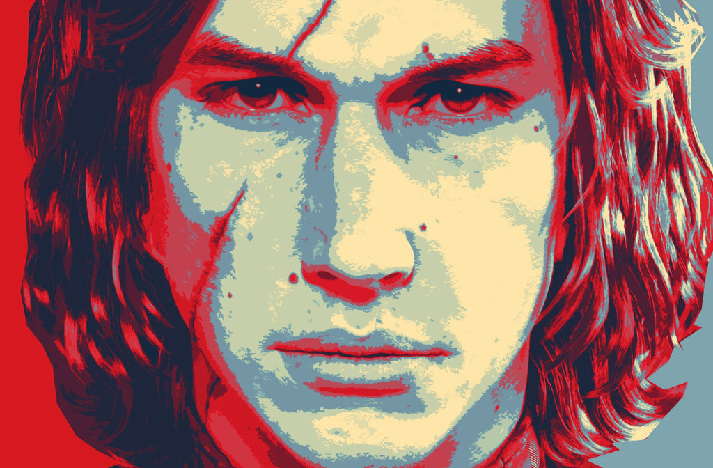 Kylo Ren Pop Art Illustration - Star Wars Home Decor in Poster Print or Canvas Art