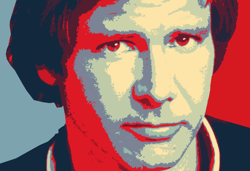 Han Solo Pop Art Illustration - Star Wars Home Decor in Poster Print or Canvas Art