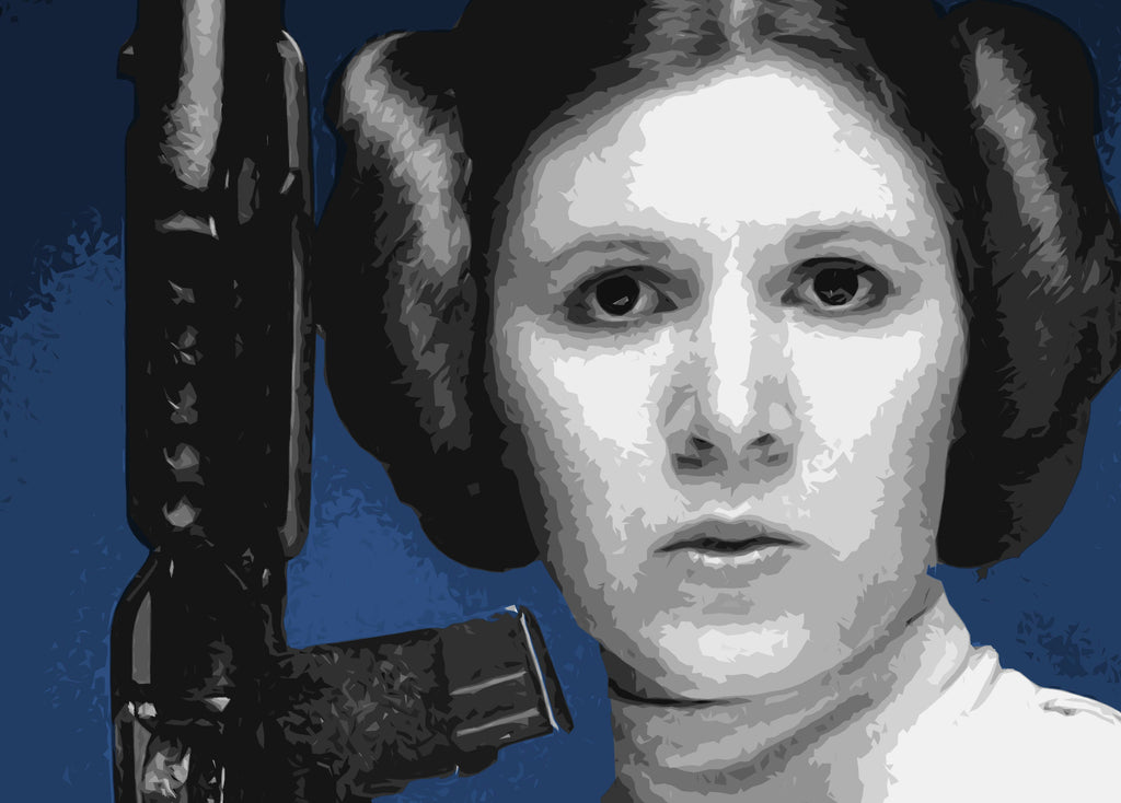 Princess Leia Pop Art Illustration - Star Wars Home Decor in Poster Print or Canvas Art