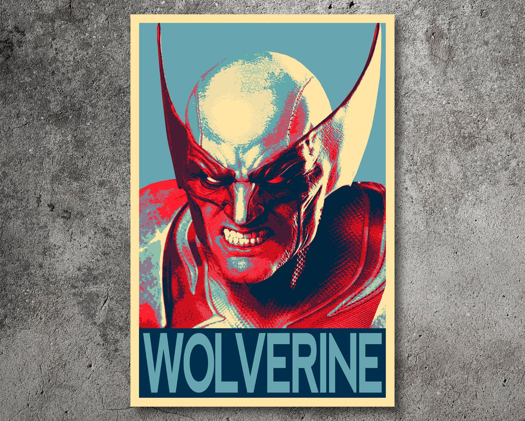 Wolverine X-Men Pop Art Illustration - Marvel Superhero Home Decor in Poster Print or Canvas Art