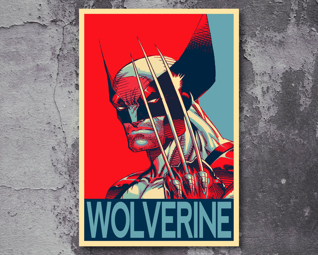 Wolverine X-Men Pop Art Illustration - Marvel Superhero Home Decor in Poster Print or Canvas Art