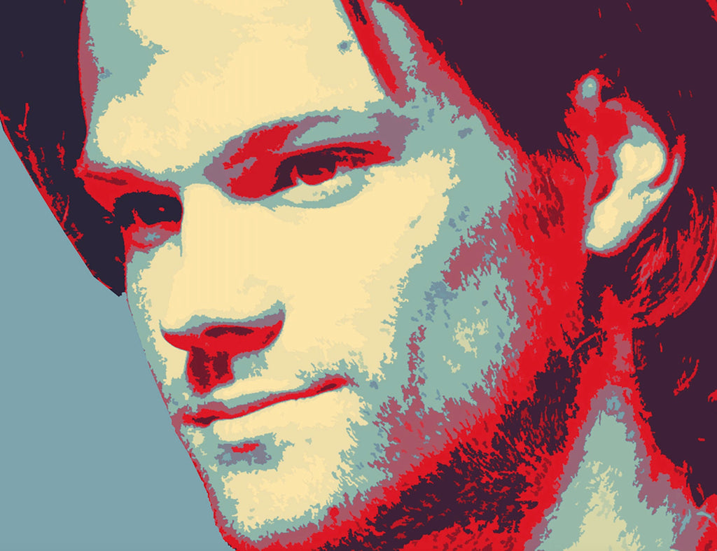 Sam Winchester Pop Art Illustration - Supernatural Television Home Decor in Poster Print or Canvas Art