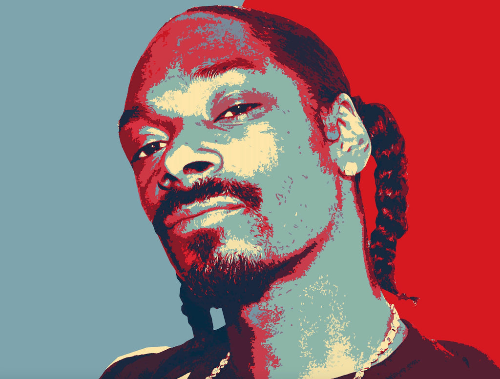 Snoop Dogg Pop Art Illustration - Rap Hip hop Music Icon Home Decor in Poster Print or Canvas Art