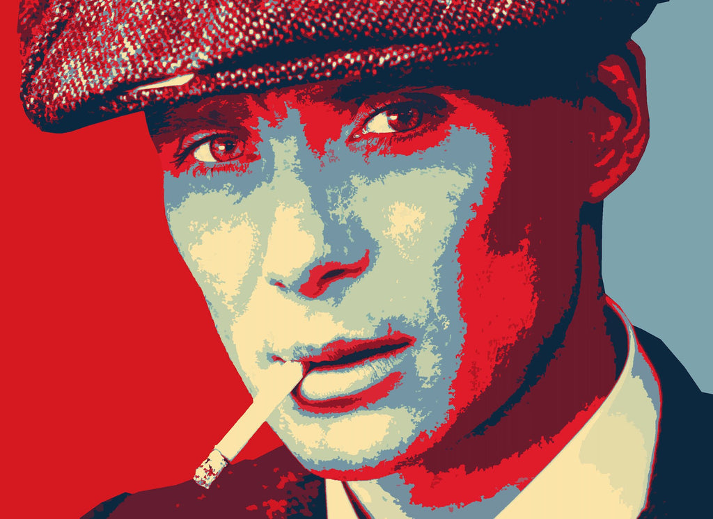 Thomas Shelby Peaky Blinders Pop Art Illustration - Gangster Home Decor in Poster Print or Canvas Art