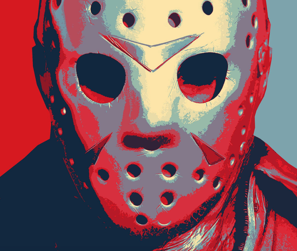 Jason Voorhees Pop Art Illustration - Friday the 13th Horror Movie Home Decor in Poster Print or Canvas Art