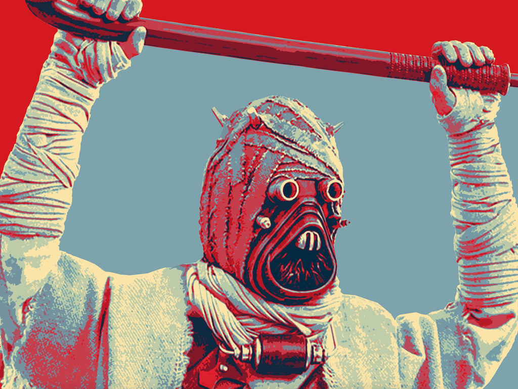 Tusken Raider Pop Art Illustration - Star Wars Home Decor in Poster Print or Canvas Art