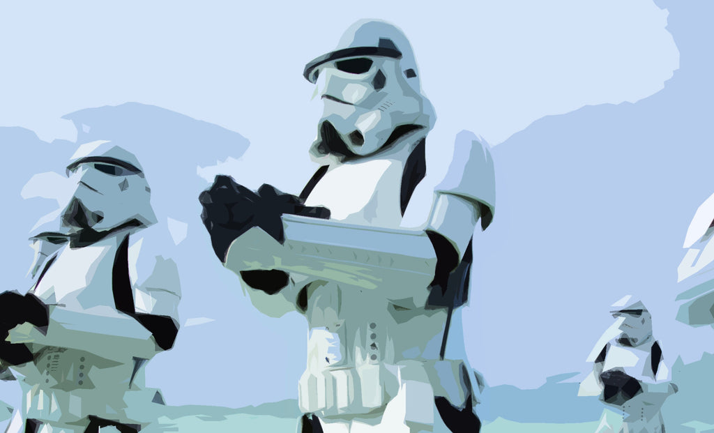 Stormtroopers Pop Art Illustration - Star Wars Home Decor in Poster Print or Canvas Art