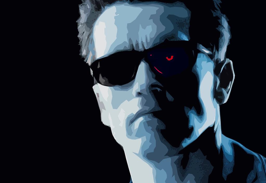 Terminator Robot Pop Art Illustration - Science Fiction Home Decor in Poster Print or Canvas Art