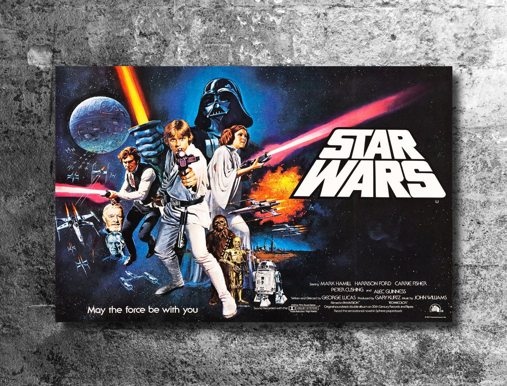 Star Wars: A New Hope Vintage Poster Reprint - Retro Science Fiction Home Decor in Poster Print or Canvas Art