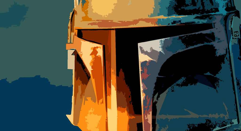 Boba Fett Pop Art Illustration - Star Wars Home Decor in Poster Print or Canvas Art