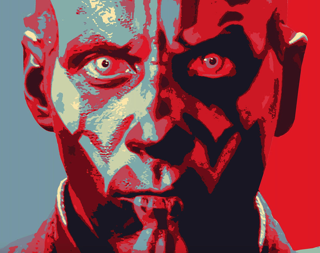 Darth Maul Pop Art Illustration - Star Wars Home Decor in Poster Print or Canvas Art