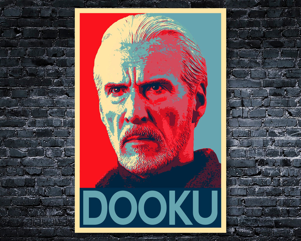 Count Dooku Pop Art Illustration - Star Wars Home Decor in Poster Print or Canvas Art