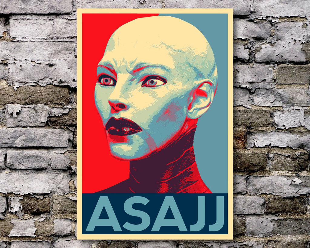 Asajj Ventress Pop Art Illustration - Star Wars Clone Wars Home Decor in Poster Print or Canvas Art