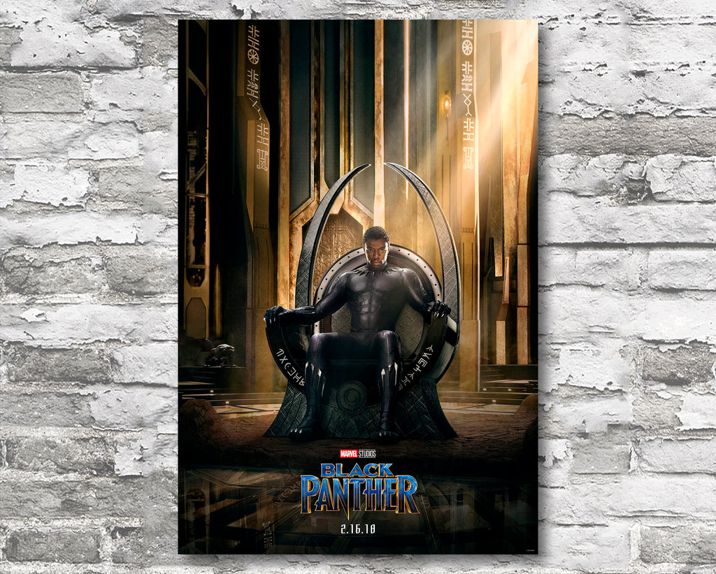 Black Panther 2018 Poster Reprint - Marvel Avengers Superhero Home Decor in Poster Print or Canvas Art