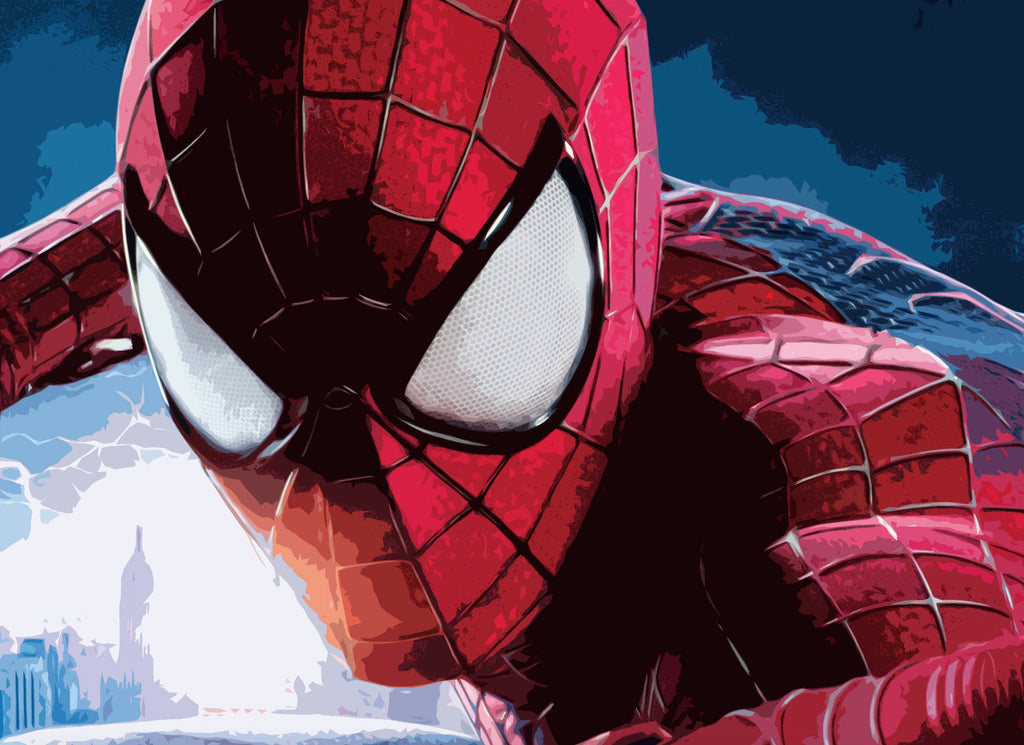 Spider-Man Pop Art Illustration - Marvel Avengers Superhero Home Decor in Poster Print or Canvas Art