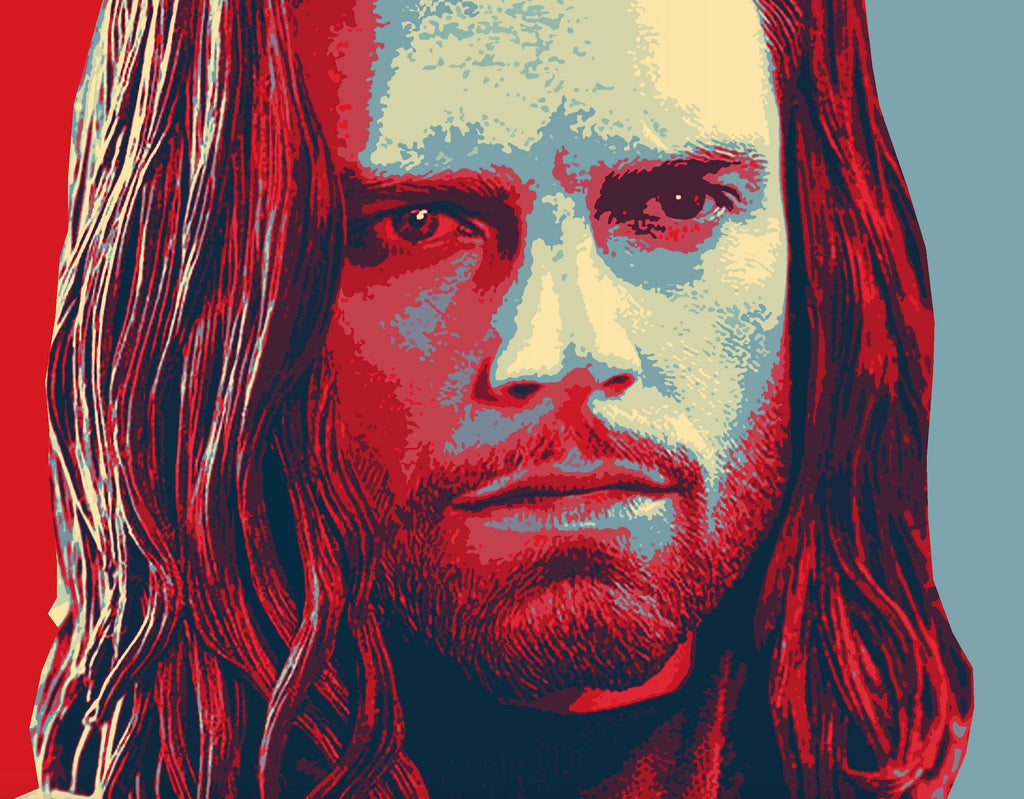 Bucky Barnes Pop Art Illustration - Marvel Superhero Home Decor in Poster Print or Canvas Art