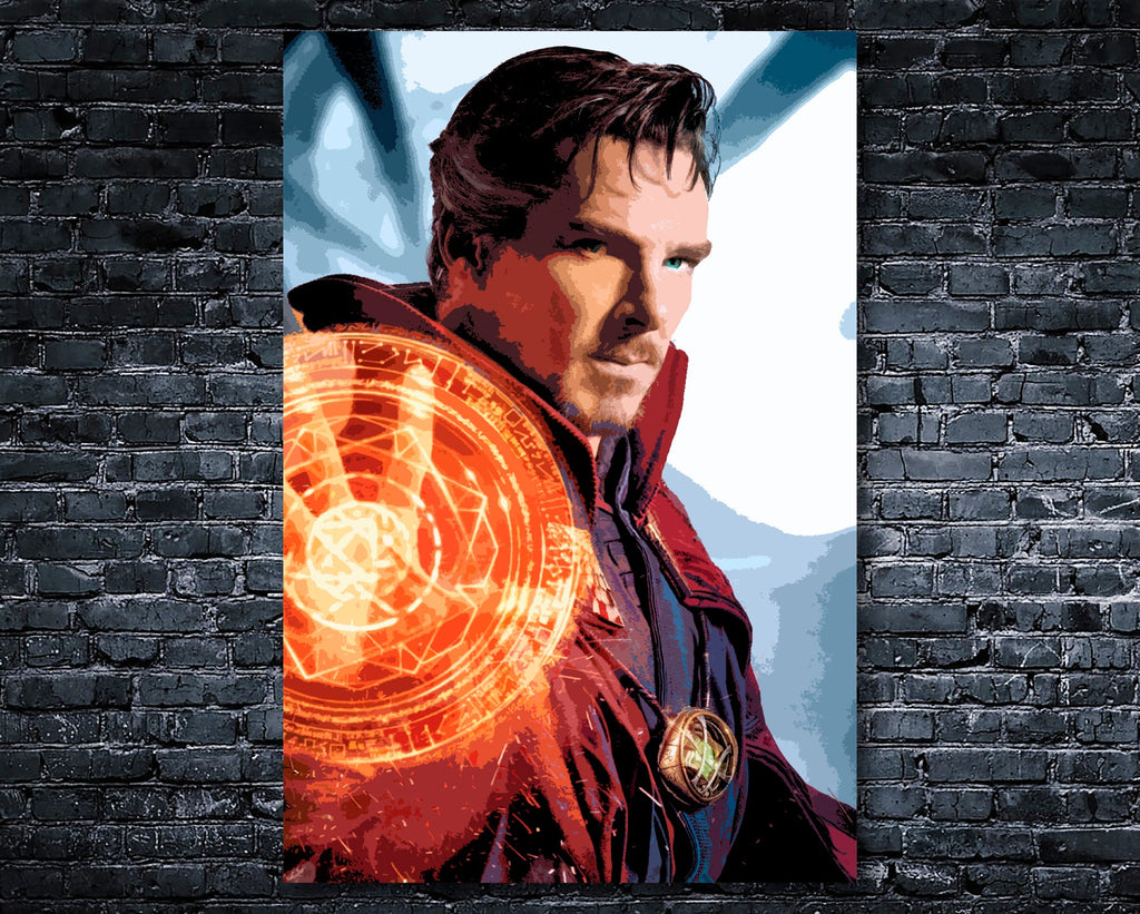 Doctor Strange Pop Art Illustration - Marvel Superhero Home Decor in Poster Print or Canvas Art