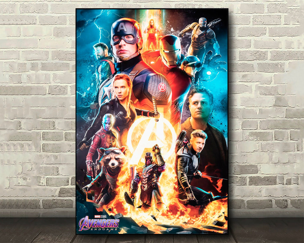 Avengers: Endgame 2019 Poster Reprint - Marvel Superhero Home Decor in Poster Print or Canvas Art