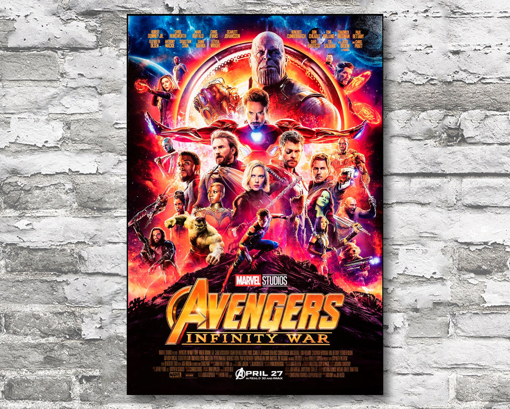 Avengers: Infinity War 2018 Poster Reprint - Marvel Superhero Home Decor in Poster Print or Canvas Art