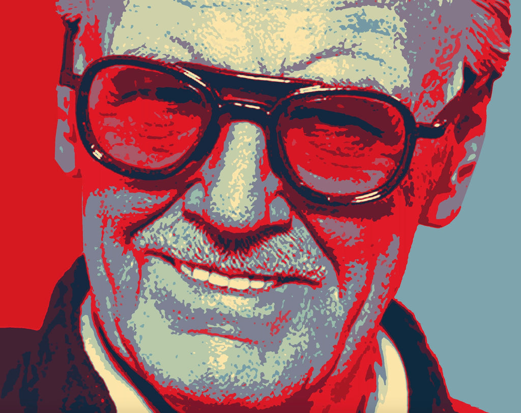 Stan Lee Pop Art Illustration - Marvel Celebrity Home Decor in Poster Print or Canvas Art