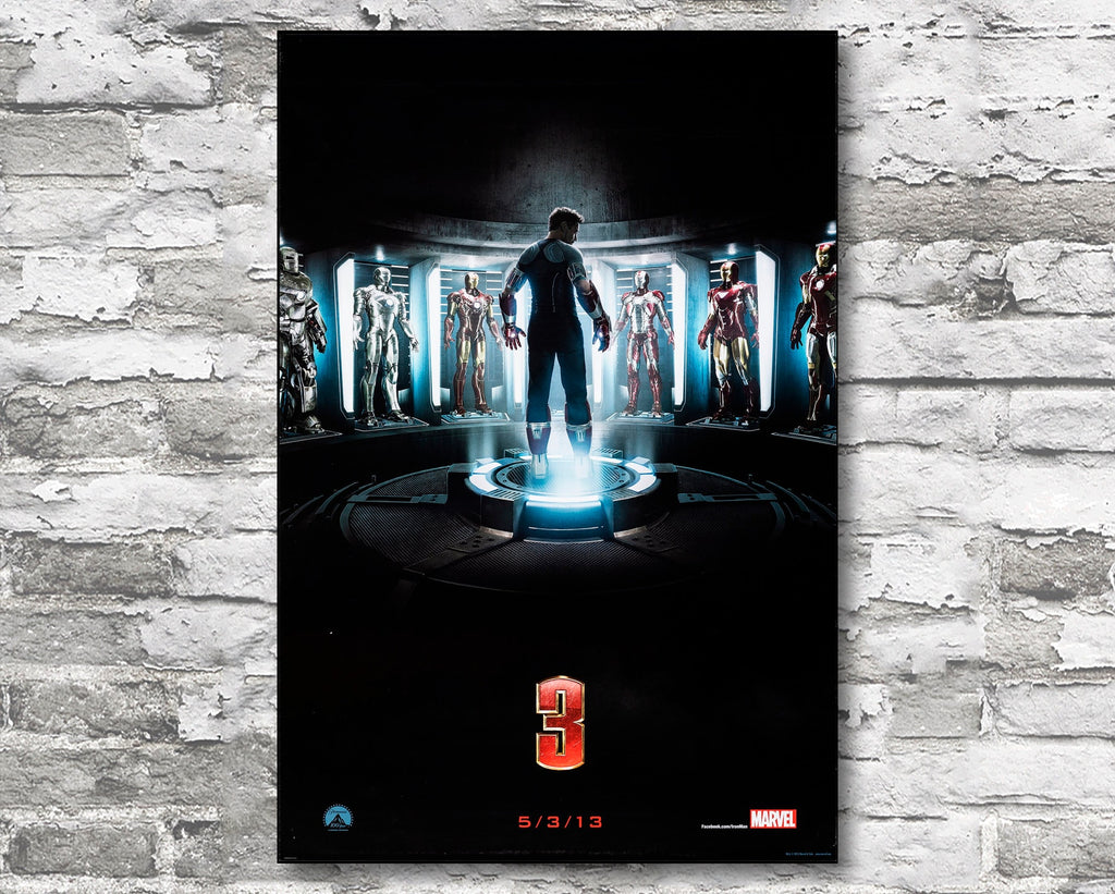 Iron Man 3 2013 Poster Reprint - Marvel Superhero Home Decor in Poster Print or Canvas Art