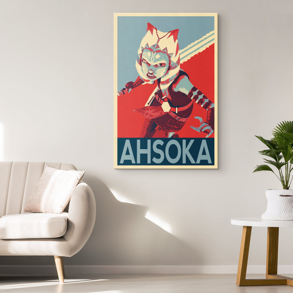 Ahsoka Tano Pop Art Illustration - Star Wars Home Decor in Poster Print or Canvas Art