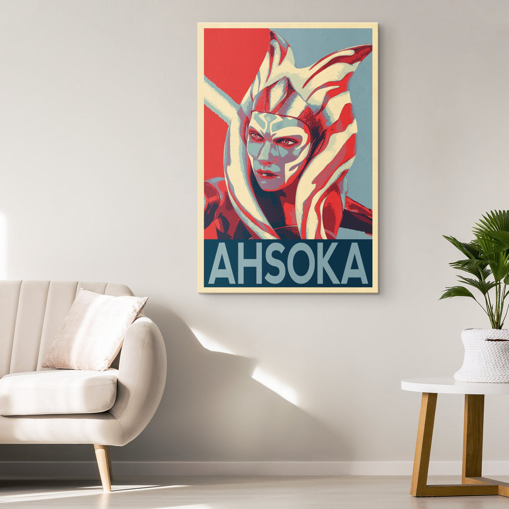 Ahsoka Tano Pop Art Illustration - Star Wars Home Decor in Poster Print or Canvas Art