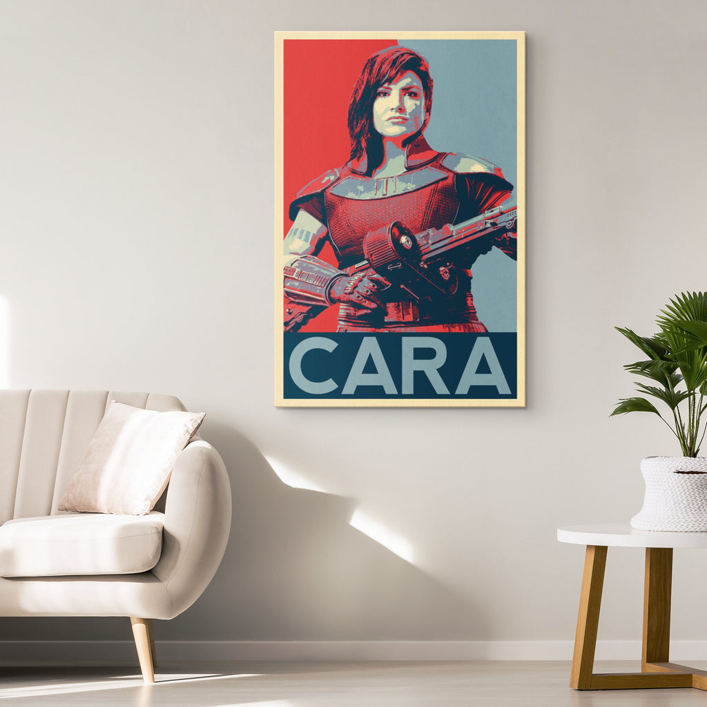 Cara Dune Pop Art Illustration - Star Wars Mandalorian Home Decor in Poster Print or Canvas Art