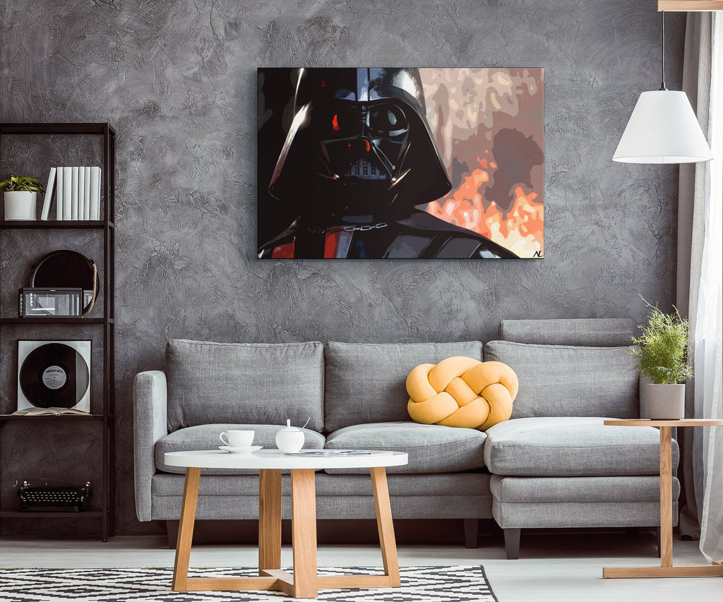 Darth Vader Pop Art Illustration - Star Wars Home Decor in Poster Print or Canvas Art