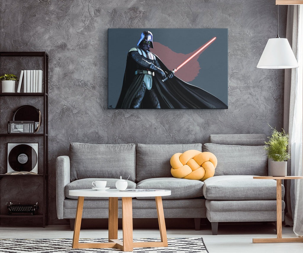 Darth Vader Pop Art Illustration - Star Wars Home Decor in Poster Print or Canvas Art