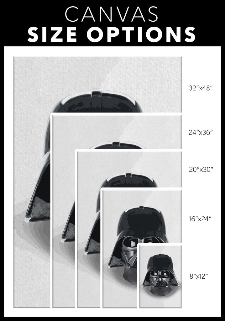 Darth Vader Helmet Pop Art Illustration - Star Wars Home Decor in Poster Print or Canvas Art