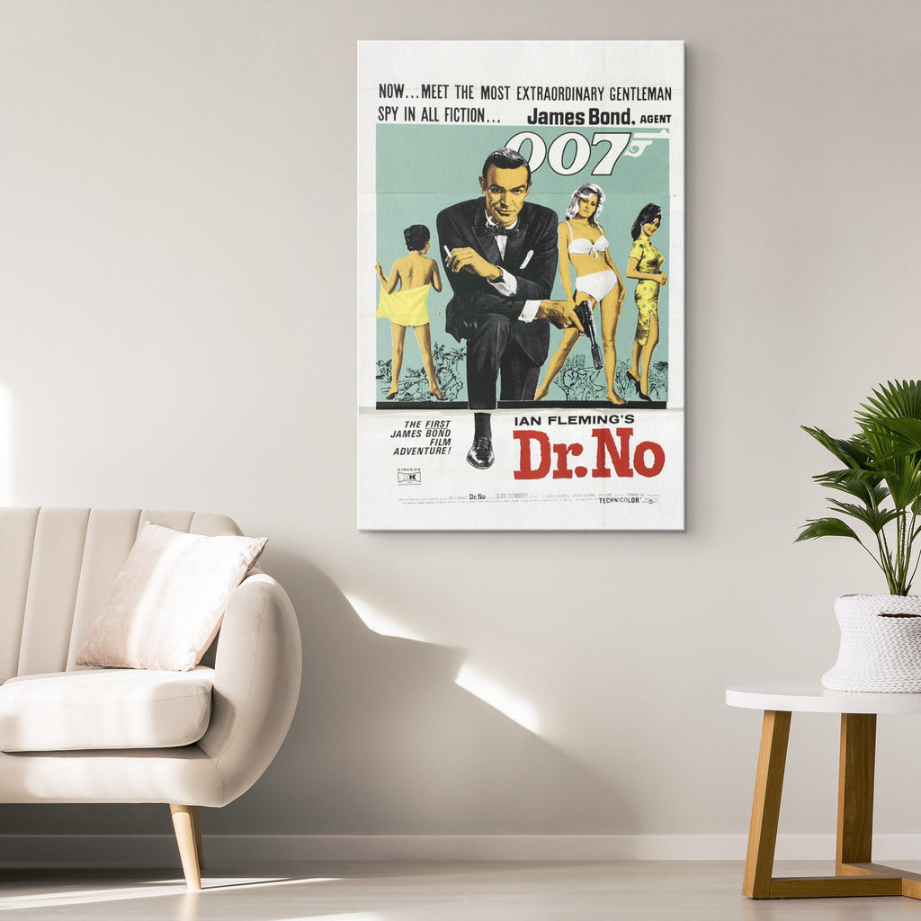 Dr. No 1962 James Bond Reprint - 007 Home Decor in Poster Print or Canvas Art