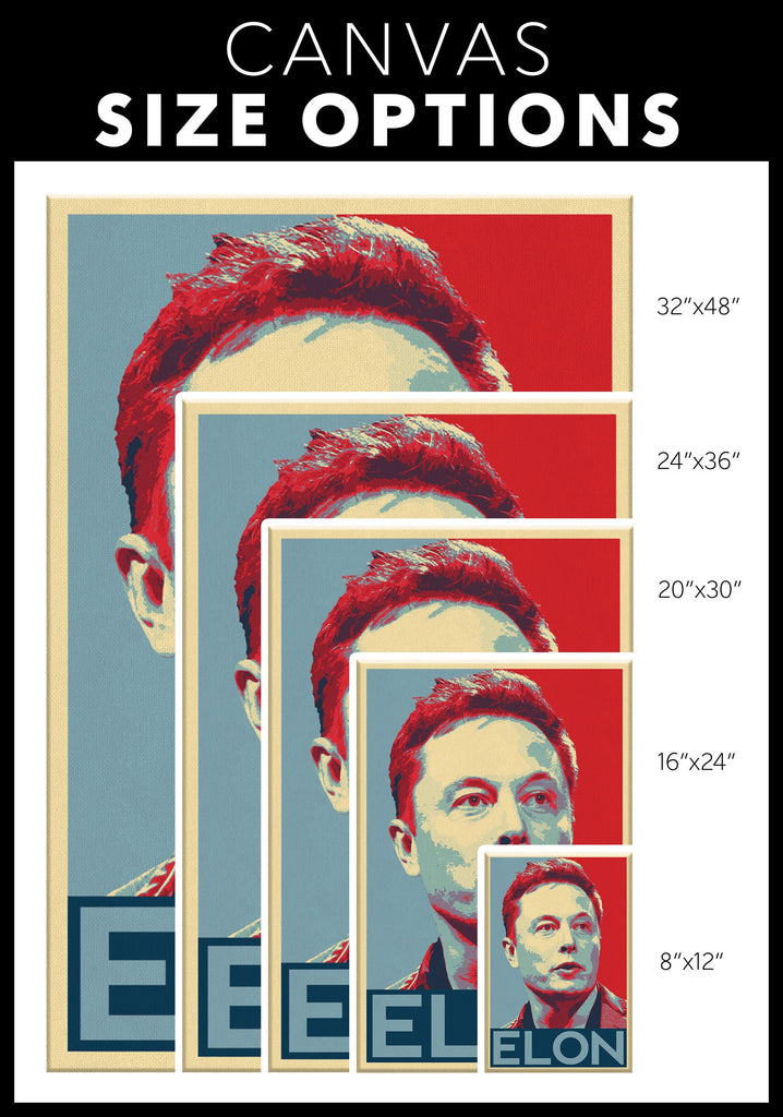 Elon Musk Pop Art Illustration - Tesla Entrepreneur Home Decor in Poster Print or Canvas Art