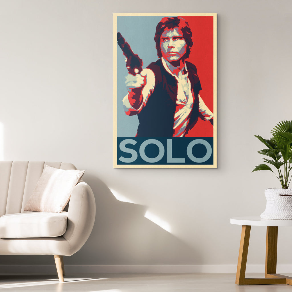 Han Solo Pop Art Illustration - Star Wars Home Decor in Poster Print or Canvas Art